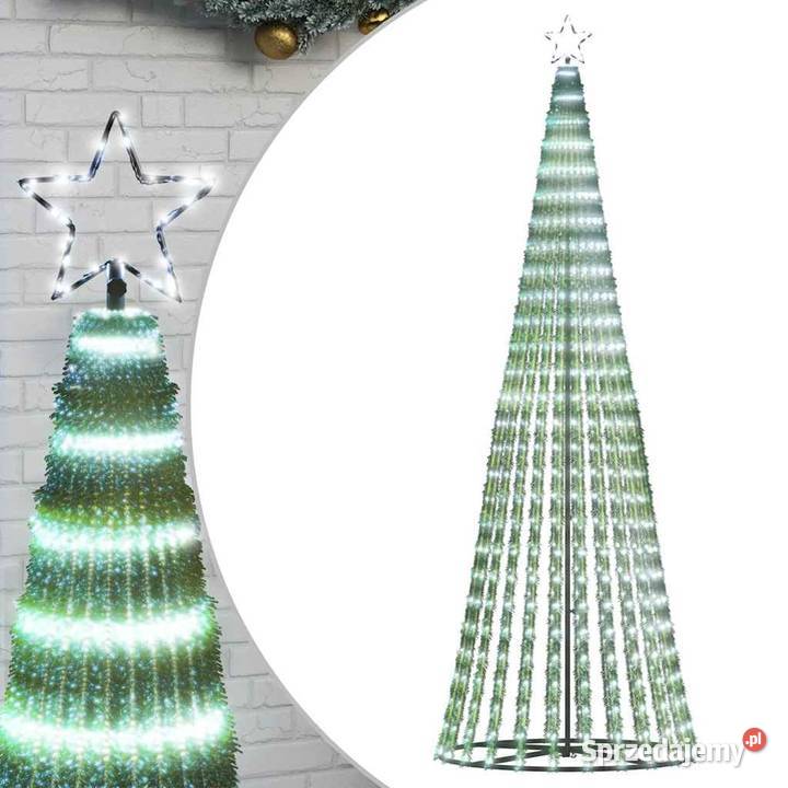 vidaXL Choinka LED 475 LED Zimna biel 247