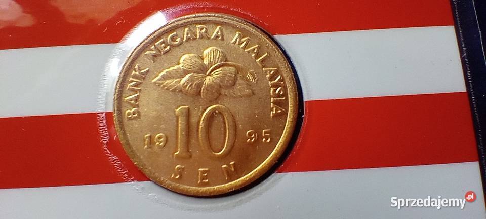 Stare monety Set 1995 1996 Malezja kolor złota Lesko