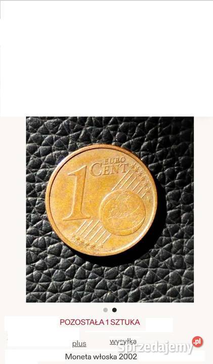 Moneta 1 euro cent z 2002r Włoska