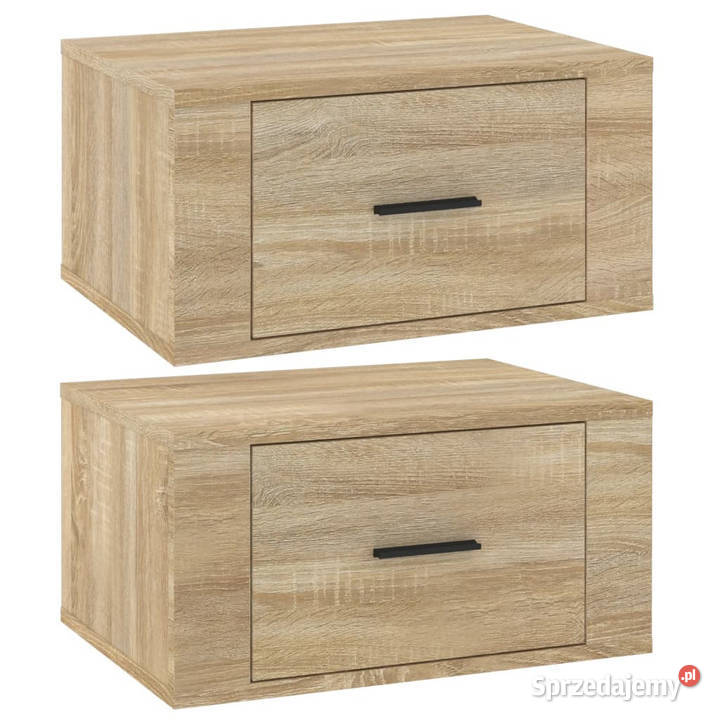 Wiszące szafki nocne 2 dąb sonoma 50x36x25