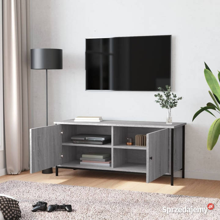 Szafka pod telewizor szary dąb sonoma 102x35x45 Dom i Ogród mazowieckie Warszawa
