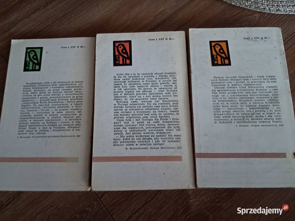 książki z 1968r potop Henryk Sienkiewicz tom 134 Sandomierz