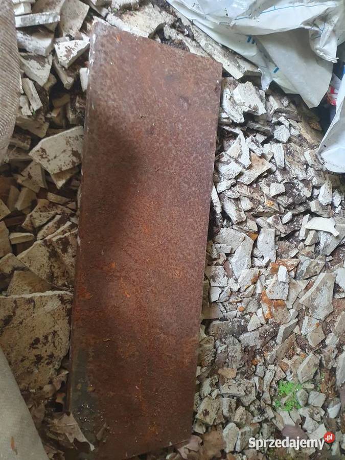 Stara płyta żeliwna stalowa element pieca płyta Warszawa