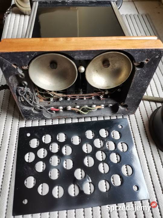 Stary telefon na korbke z lat 30 tych Art Deco małopolskie Kraków