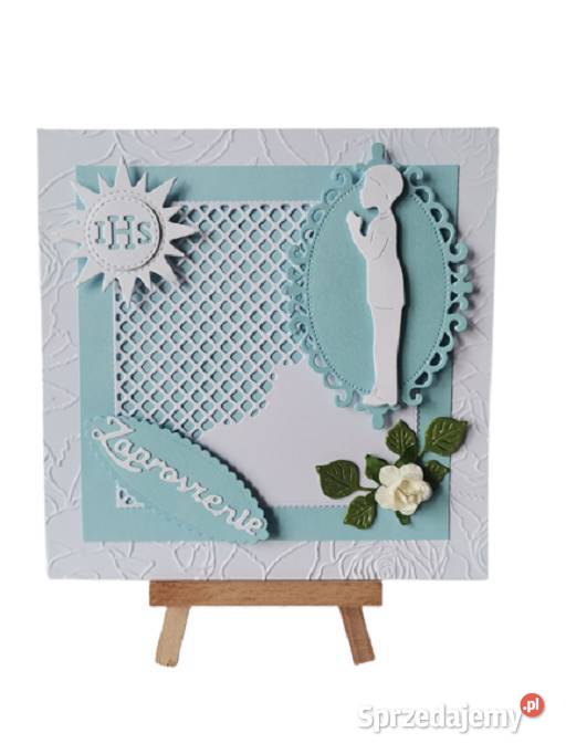 Zaproszenia Komunia Chłopiec W Ramce Koronkowej Poznań