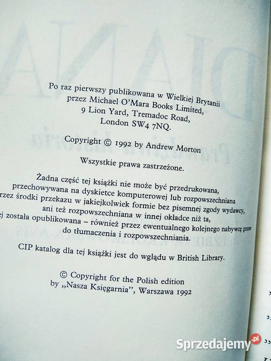 Diana prawdziwa historia księgarnie Warszawa mazowieckie