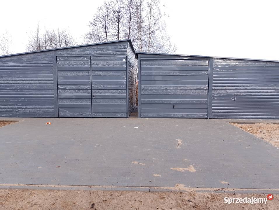 Garaż Blaszany GRAFITOWY 2 Bramy Blaszak Garaże Ciechanów