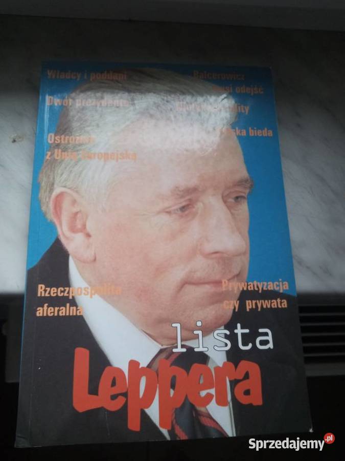 Sprzedam książke z autografem Andrzeja Leppera podkarpackie