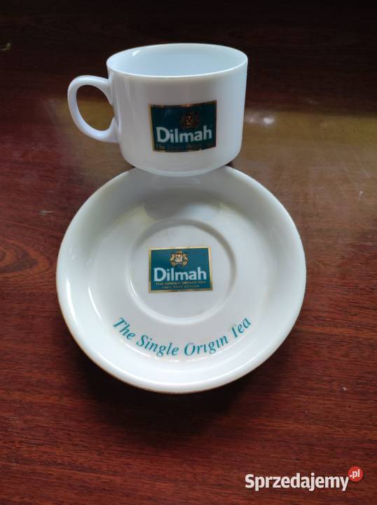 Dilmah filiżanka z podstawką talerz porcelanowa Kielce