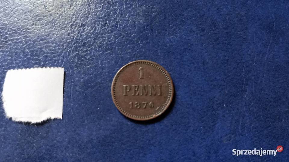 Stare monety 1 penni 1876 Finlandia Lesko