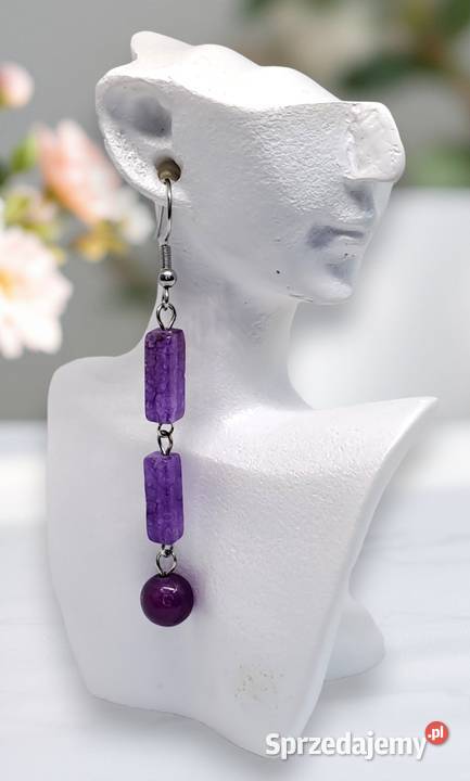 Komplet kolczyki i bransoletka z ametystu Warszawa