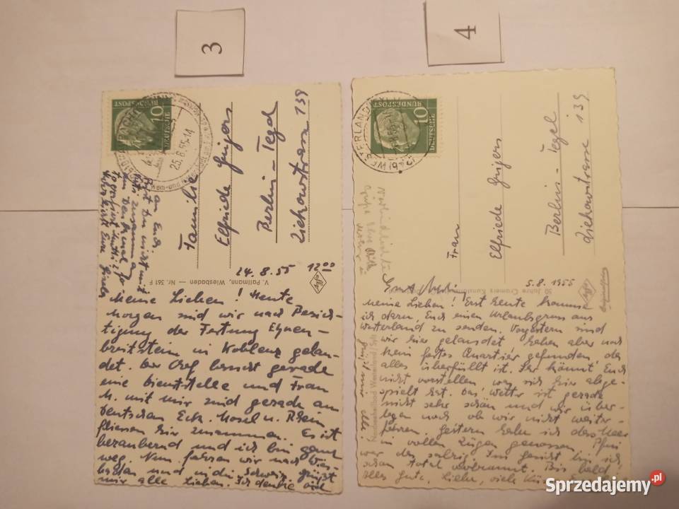 POCZTÓWKI NIEMCY 1955R ZESTAW 1
