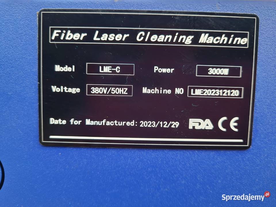 Laser do czyszczenia rdzy Fiber Cleaning Machine Dąbrowa Tarnowska sprzedam