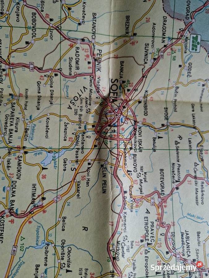 Bułgaria Bulgaria Landkarte road map 1800 000 Kraków sprzedam