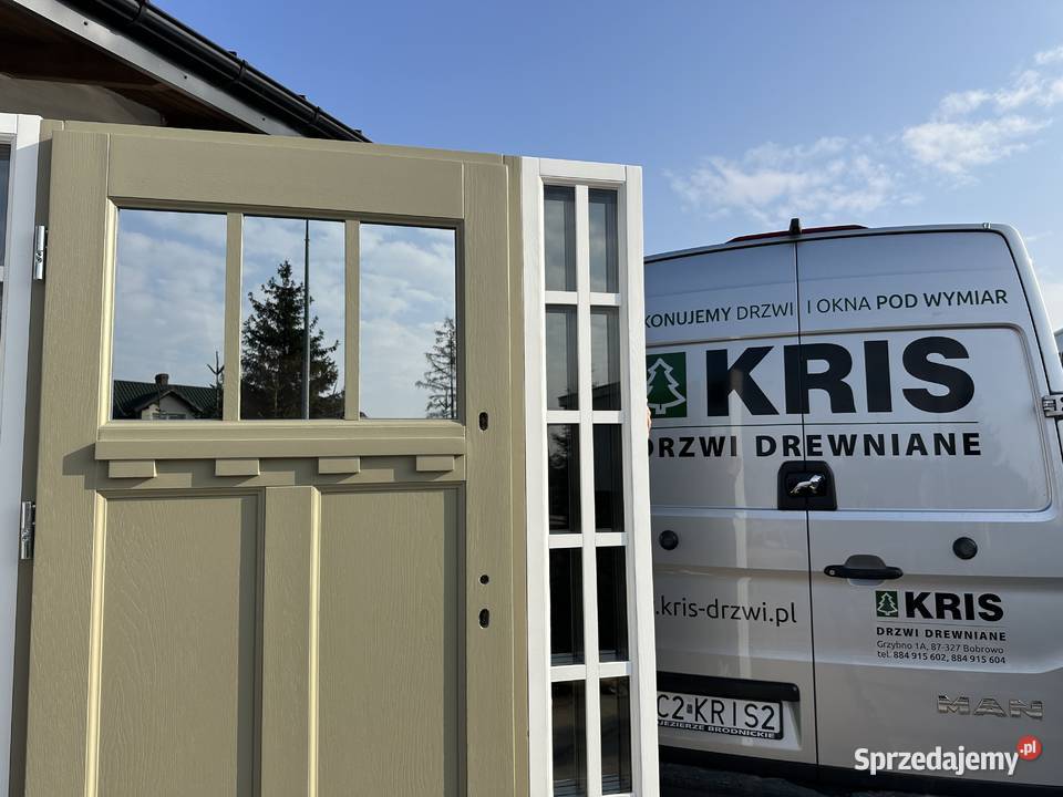 Drzwi zewnętrzne drewniane 160x208 AMERYKAŃSKIE Drzwi Łódź