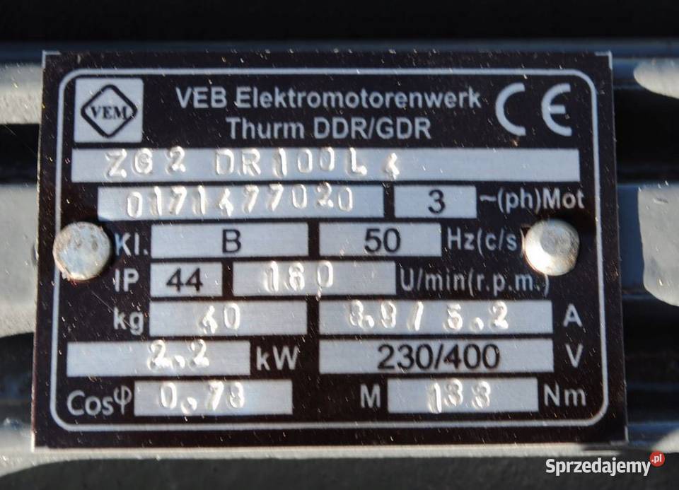Motoreduktor 22kw 160obrmin Kargowa