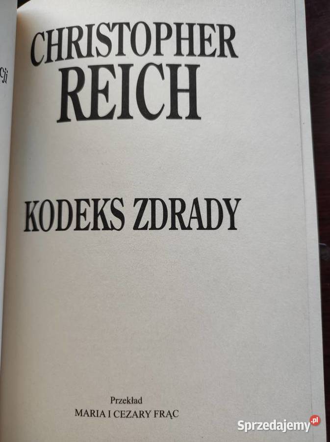 sensacyjny thriller Kodeks zdrady Christopher Pozostałe