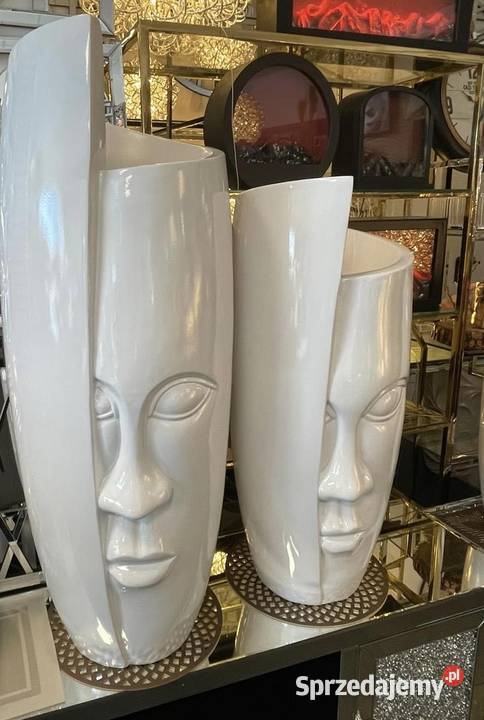 Biała donica Twarz Glamour Premium 72 sprzedam