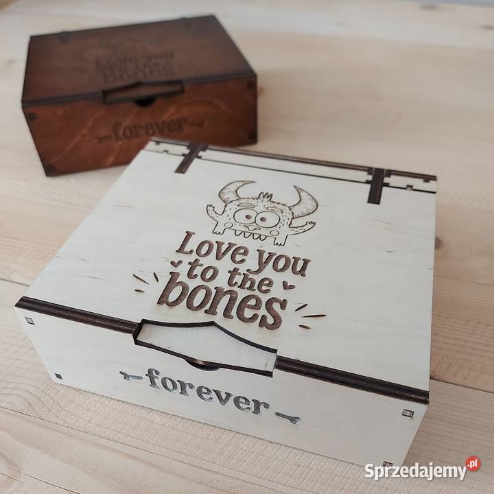 Pudełko Kocham Cię do szpiku kości Drewniane małopolskie Tworkowa sprzedam