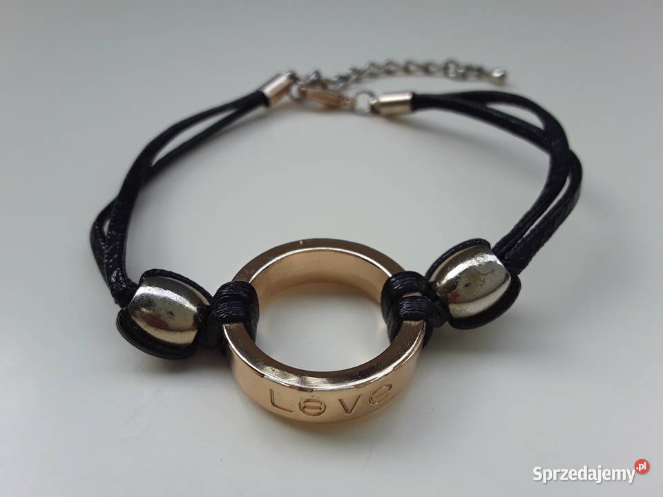 Bransoletka z obrączką napis love Warszawa