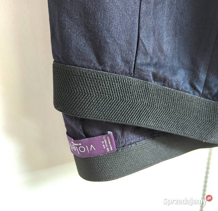 Spodnie Mango Violeta 46 3XL granatowe proste Szczecin