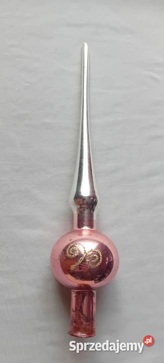 Szpic na choinkę zdobiony szklanym brokatem 27 Koźminek