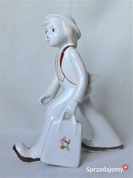 Chłopiec z walizką w stylu art deco wys21 szer17 Warszawa sprzedam