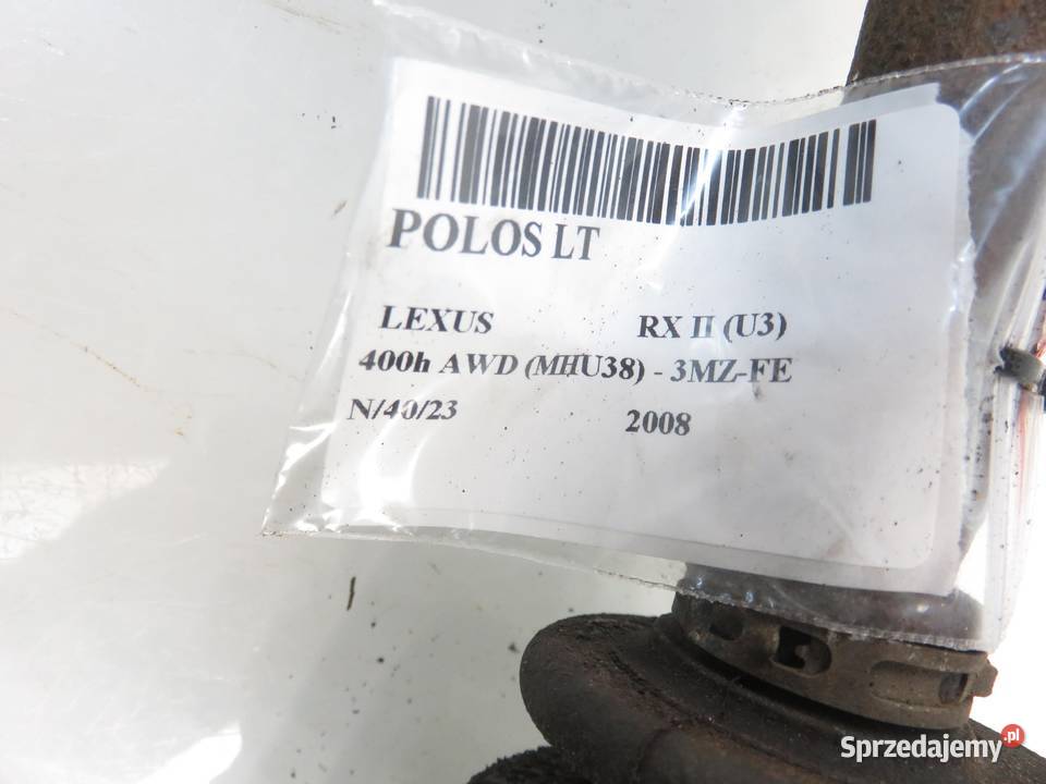 PÓŁOŚ LEWA TYLNA LEXUS RX II 400h