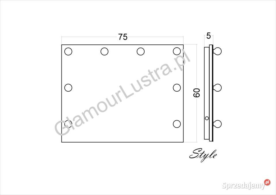 Lustro na toaletkę Model STYLE Tafla 7560 Nowy Targ
