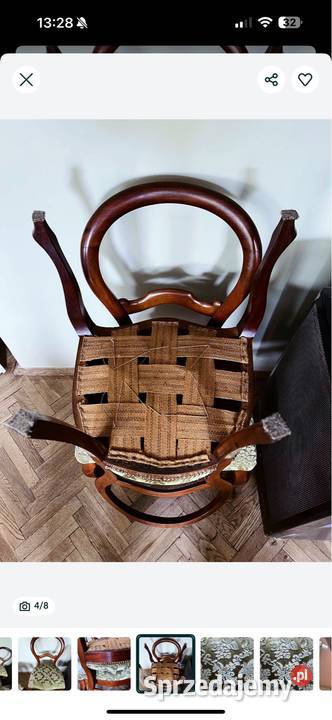 Trzy krzesła do jadalni w stylu Ludwik Filip pomorskie