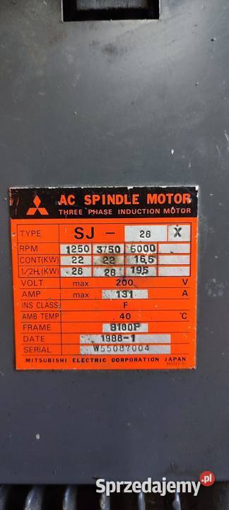 MITSUBISHI SJ26X AC Spindle Motor Wrocław sprzedam