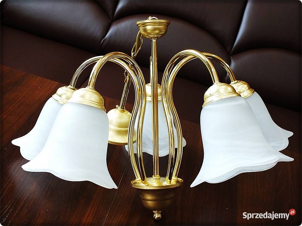 Lampa wisząca Złoty Żyrandol 5 ramienny 8090 lubuskie Żary