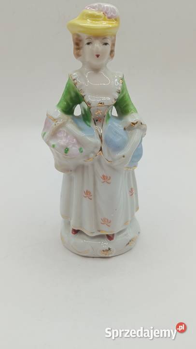 Figurka dama w stylu wiktoriańskim z koszykiem Zamość