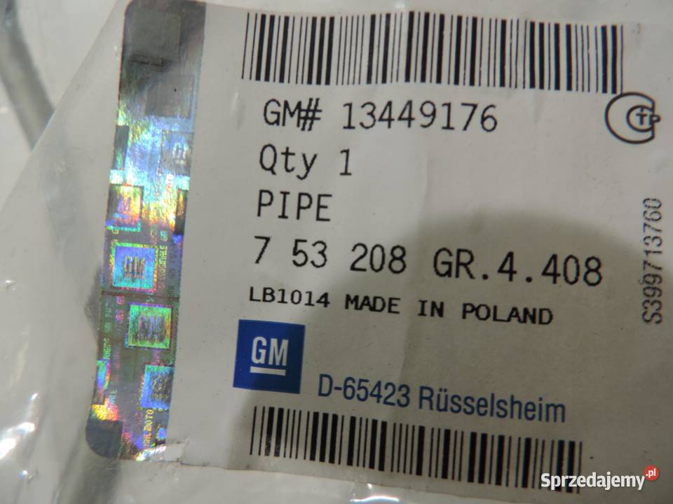 PRZEWÓD OLEJU OPEL ASTRA J A16XER NOWY 13449176