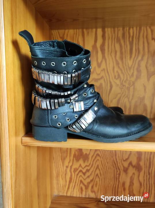 trapery sztyblety botki kozaki buty motocyklowe Damskie Kielce