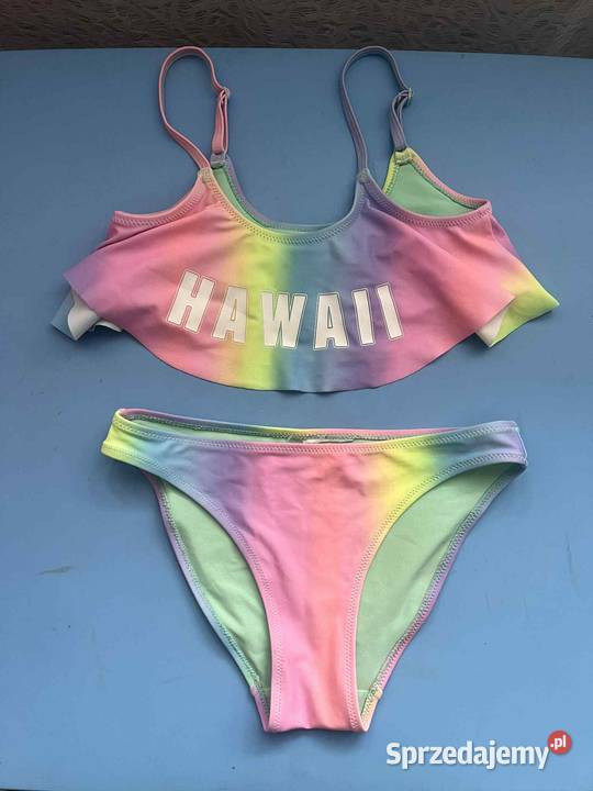 Strój kąpielowy 2 czesci tęczowy Hawaii 910 lat 9 lat+ Lublin