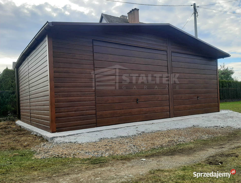 Garaż blaszany 7x6m 2x Brama Dach rynny ST165 Nieruchomości Rybnik