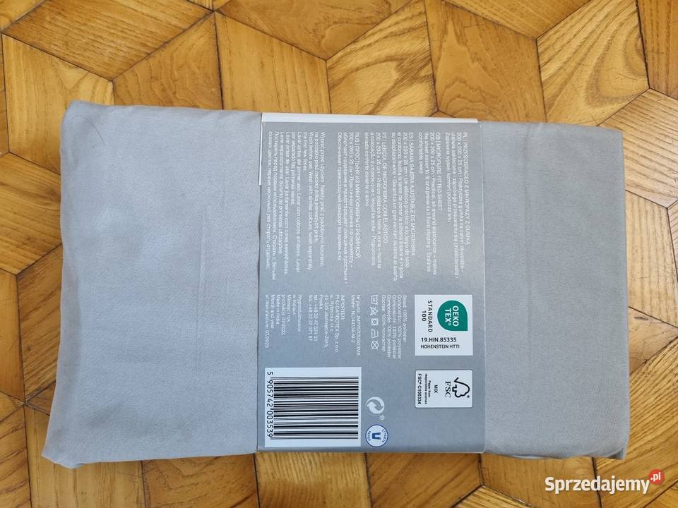 SMUKEE Prześcieradło z mikrofazy z gumką 200 x szary Lublin