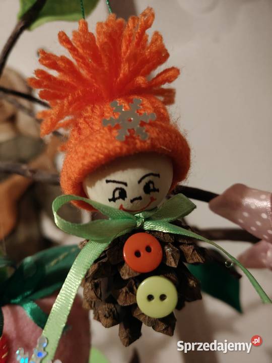 Szyszkowe ludziki zawieszki na choinkę małopolskie Kraków