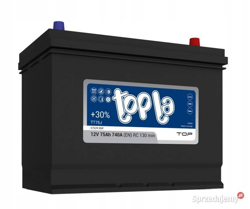 Akumulator Topla Top JIS 75Ah 740A P TT75J osobowe