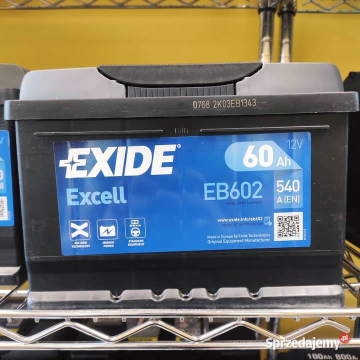Akumulator Exide Excell 60Ah 540A EB602 EN PRAWY Warszawa