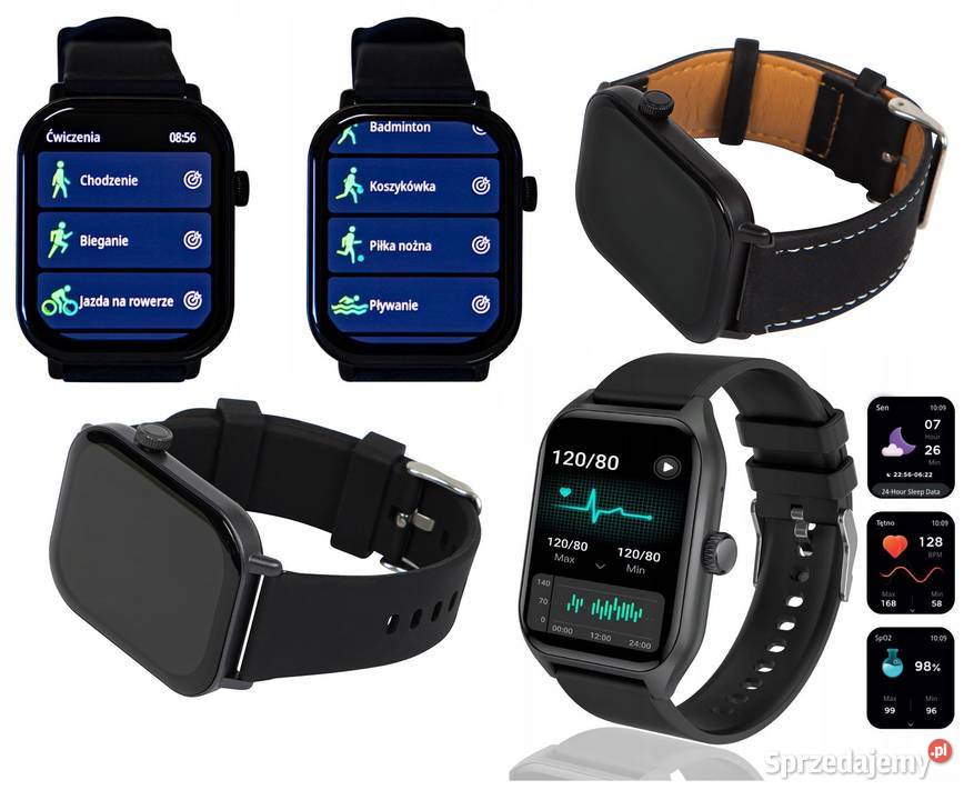 Smartwach Zegarek Menu Wodoodporny Sport Pomiary Unisex Białystok