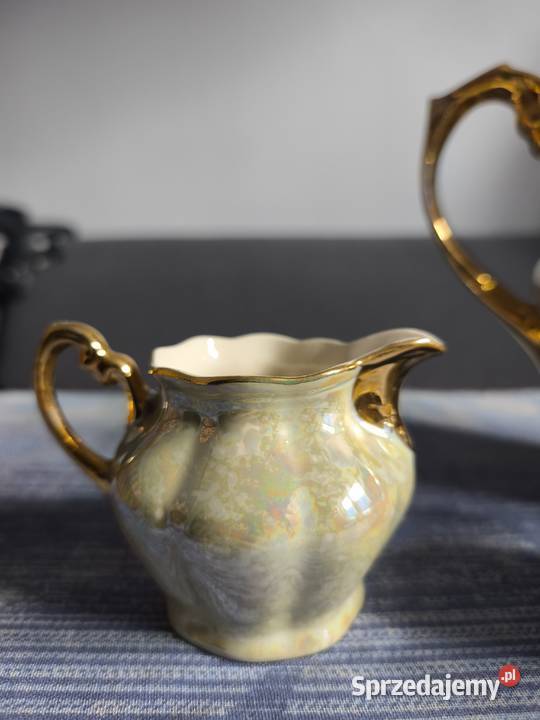 Piękny serwis do kawy herbaty Porcelana i szkło wielkopolskie Chodzież