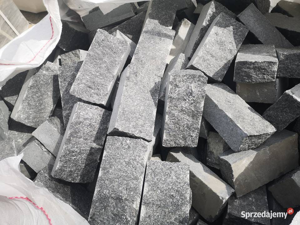Kostka Brukowa GRANITOWA CZARNA cięto łupana mazowieckie Marki