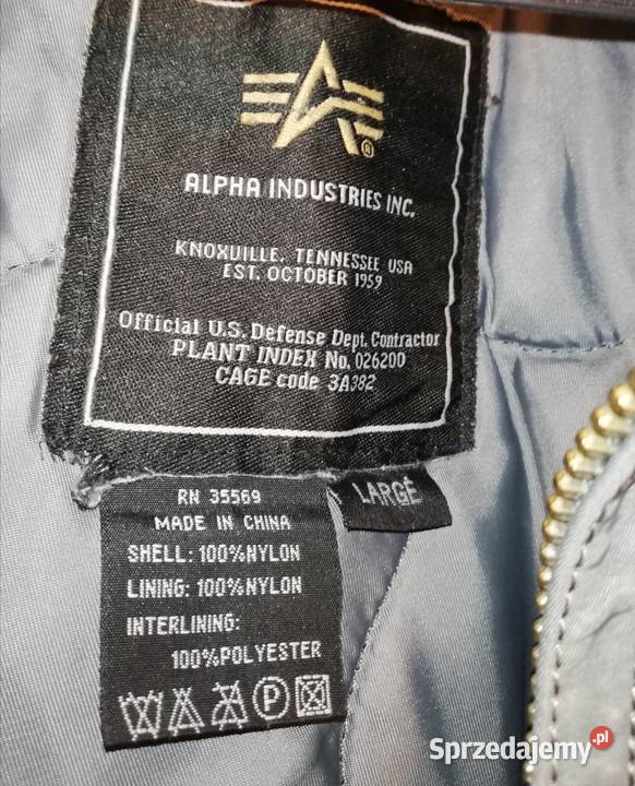 Kurtka Alpha Industries Oryginał Warszawa sprzedam
