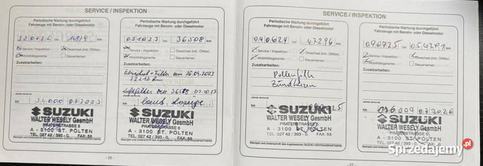 Suzuki SX4 SCross Pisemna Gwarancja 12 miesięcy bluetooth