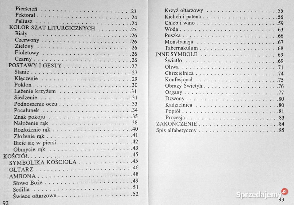 Symbole liturgiczne ks Tarsyciusz Sinka