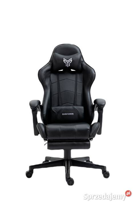 Fotel gamingowy z podnóżkiem CZARNY GHOST 17 Skawina sprzedam