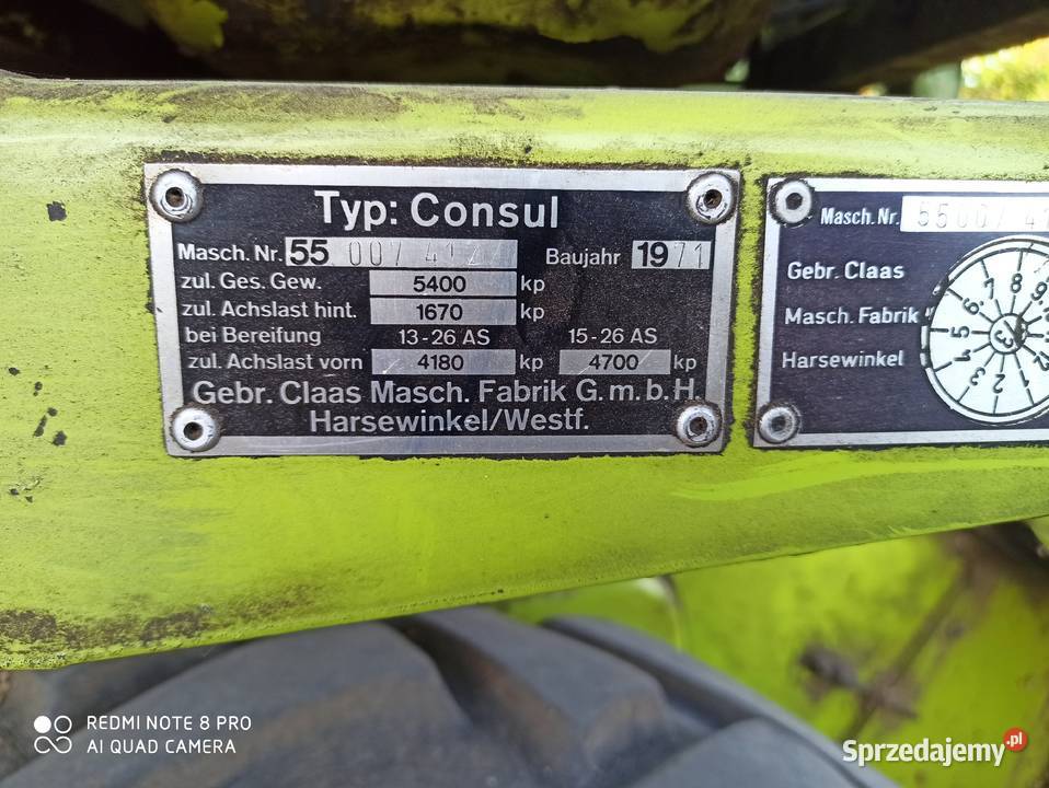 Kombajn Claas Consul nieuszkodzony Doruchów
