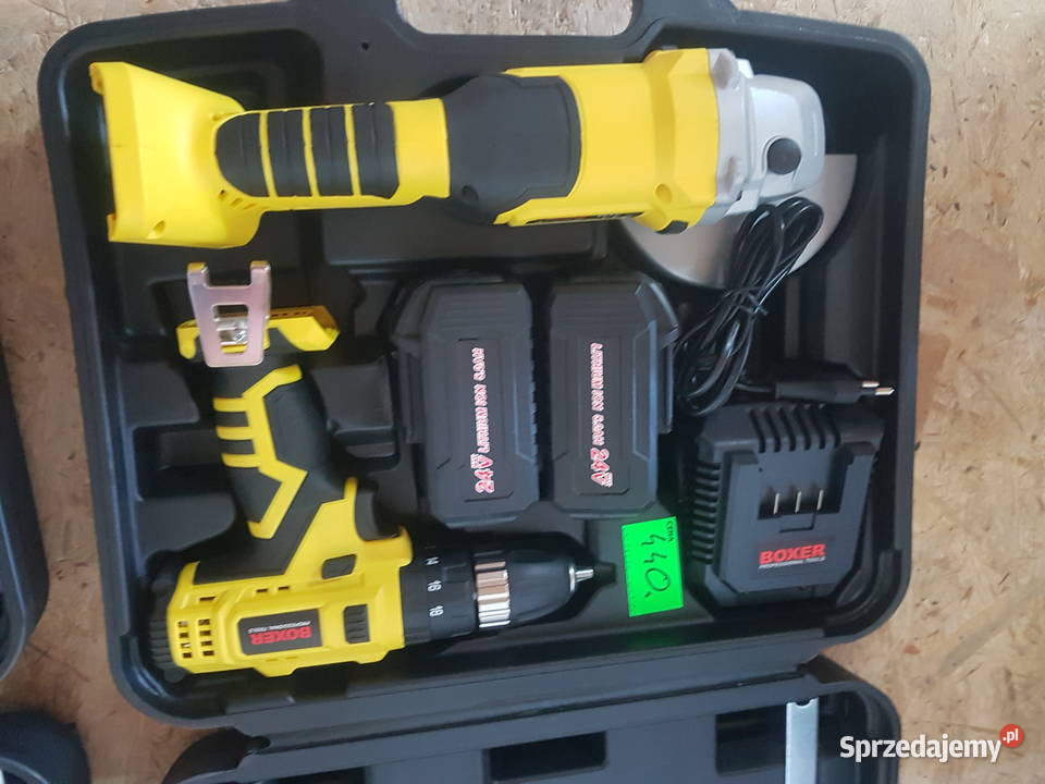 SZLIFIERKA KĄTOWA AKU 125MM WKRĘTARKA AKU 24V5Ah sprzedam